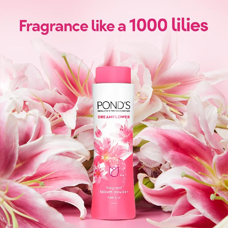 Ponds Dreamflower Pink Lily Fragrant Talcum Powder, 400 g-4.webp